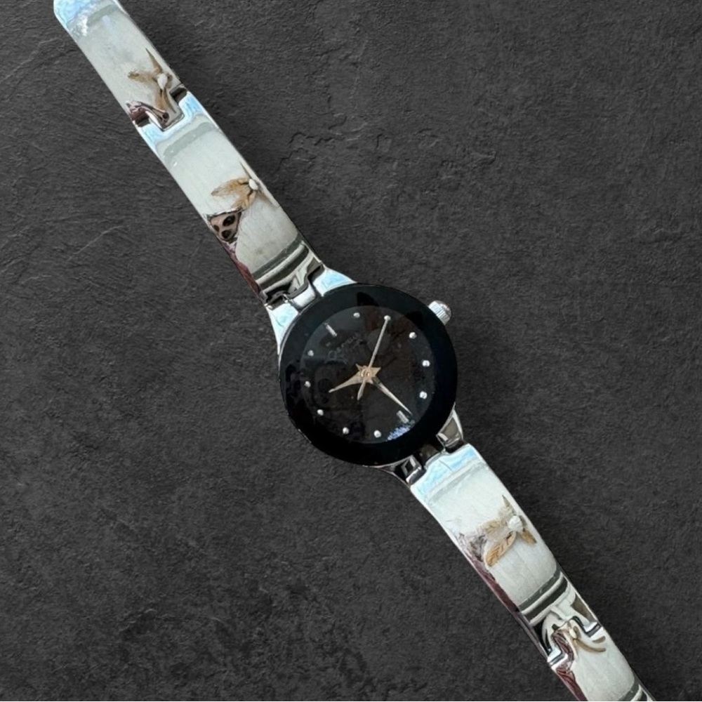 Caravelle by Bulova Black and Silver Watch
